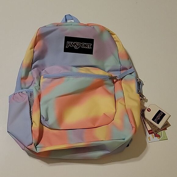 NEW JANSPORT PASTEL RAINBOW WATERCOLOR BACKPACK TRAVEL SCHOOL NWT main image 4